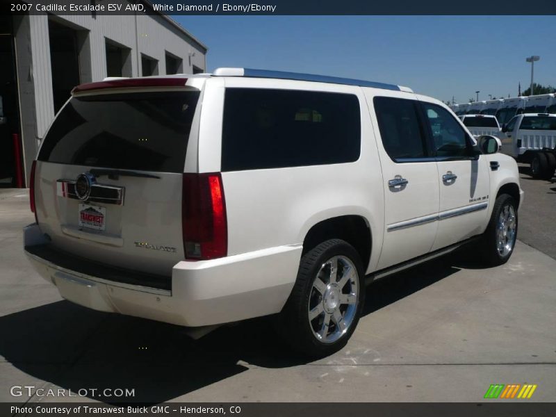 White Diamond / Ebony/Ebony 2007 Cadillac Escalade ESV AWD