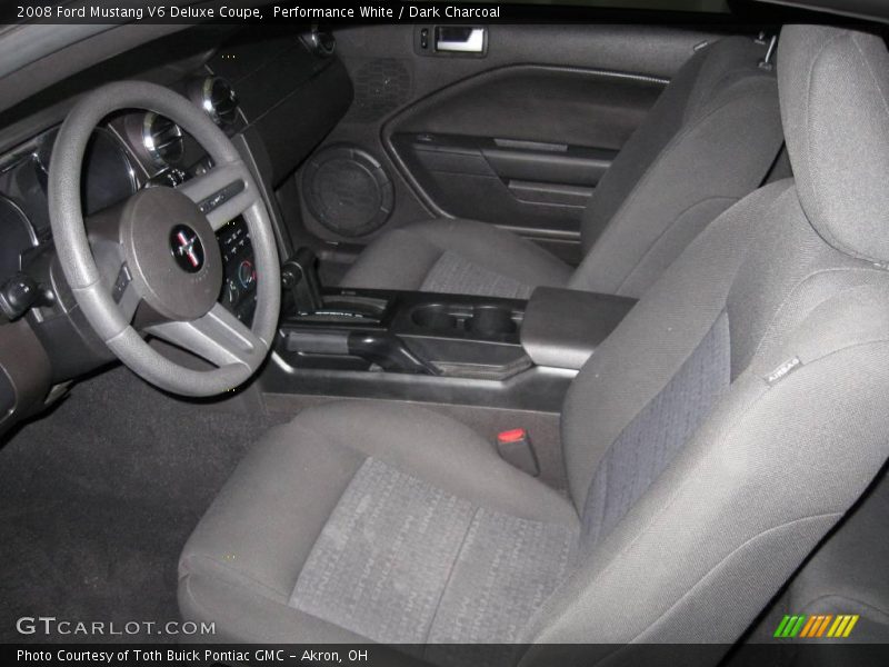 Performance White / Dark Charcoal 2008 Ford Mustang V6 Deluxe Coupe