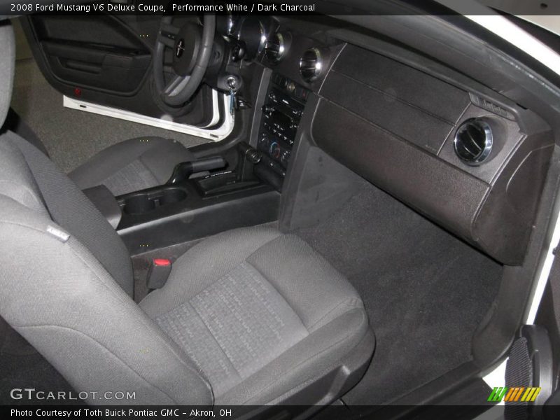 Performance White / Dark Charcoal 2008 Ford Mustang V6 Deluxe Coupe
