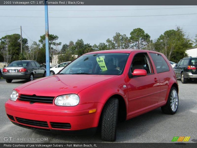 Tornado Red / Black/Gray 2003 Volkswagen GTI 1.8T