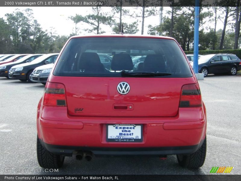 Tornado Red / Black/Gray 2003 Volkswagen GTI 1.8T