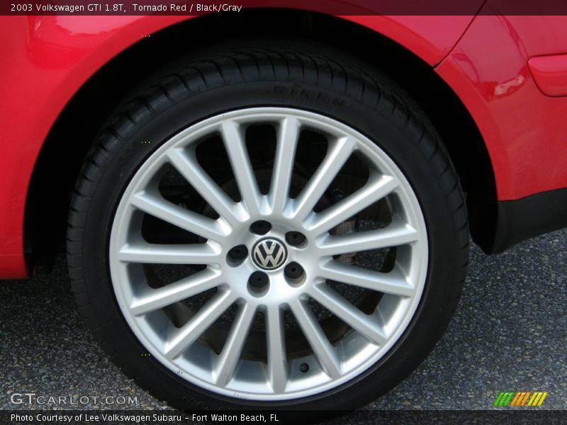 Tornado Red / Black/Gray 2003 Volkswagen GTI 1.8T