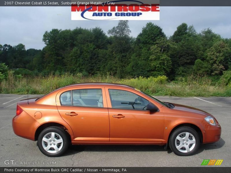 Sunburst Orange Metallic / Gray 2007 Chevrolet Cobalt LS Sedan