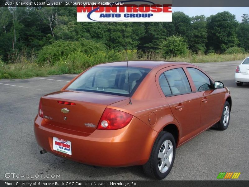 Sunburst Orange Metallic / Gray 2007 Chevrolet Cobalt LS Sedan