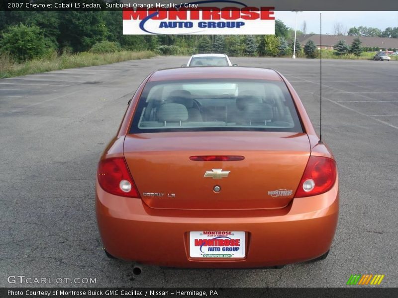 Sunburst Orange Metallic / Gray 2007 Chevrolet Cobalt LS Sedan