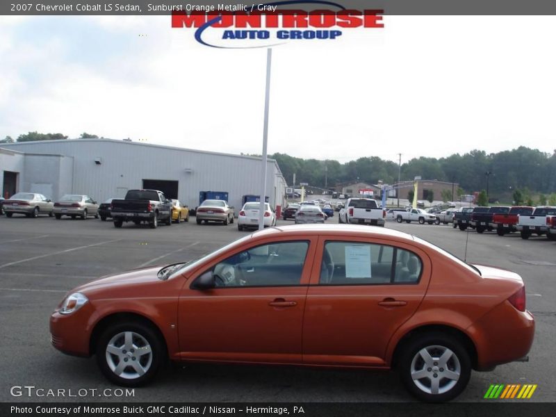 Sunburst Orange Metallic / Gray 2007 Chevrolet Cobalt LS Sedan