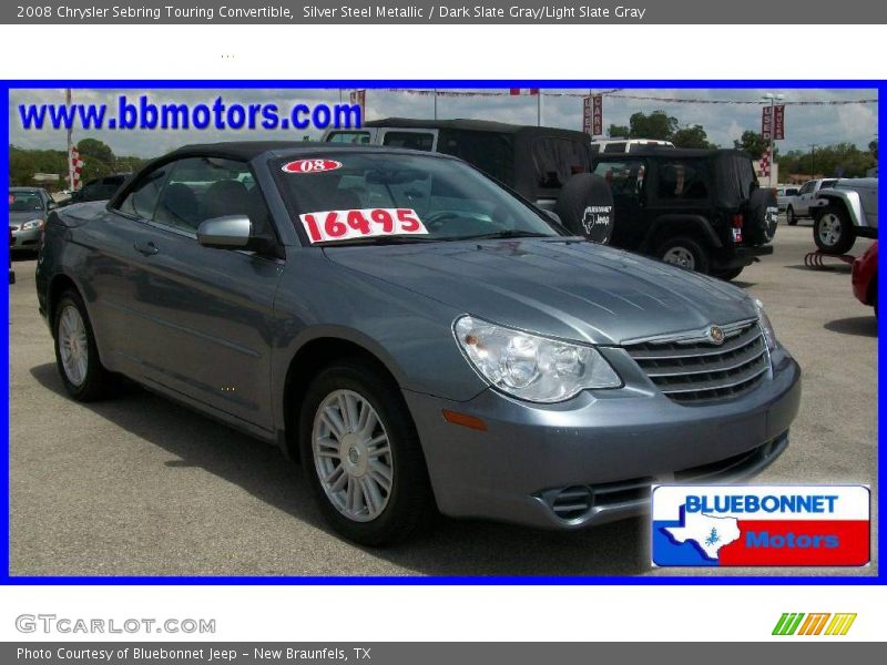 Silver Steel Metallic / Dark Slate Gray/Light Slate Gray 2008 Chrysler Sebring Touring Convertible
