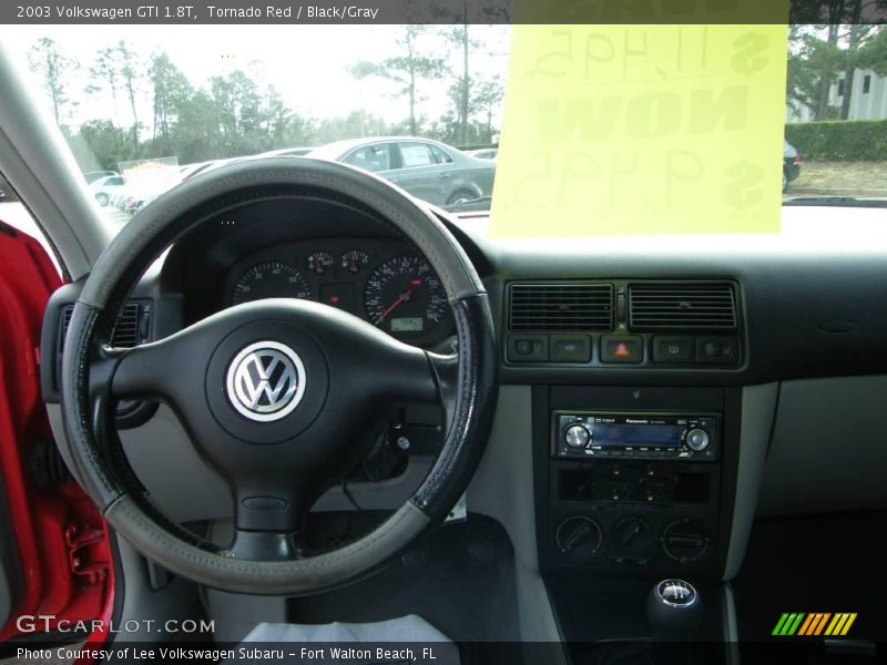 Tornado Red / Black/Gray 2003 Volkswagen GTI 1.8T