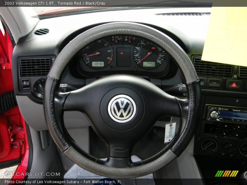 Tornado Red / Black/Gray 2003 Volkswagen GTI 1.8T