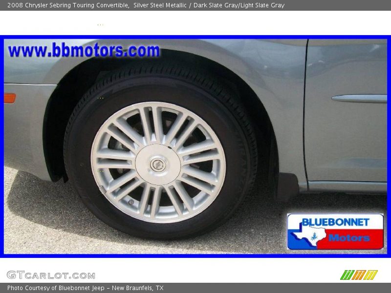 Silver Steel Metallic / Dark Slate Gray/Light Slate Gray 2008 Chrysler Sebring Touring Convertible