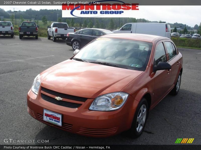 Sunburst Orange Metallic / Gray 2007 Chevrolet Cobalt LS Sedan