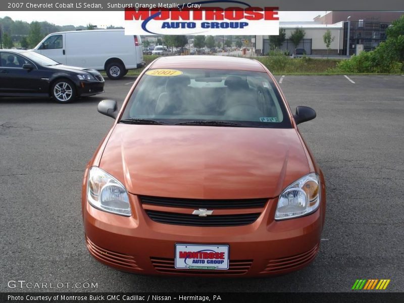 Sunburst Orange Metallic / Gray 2007 Chevrolet Cobalt LS Sedan