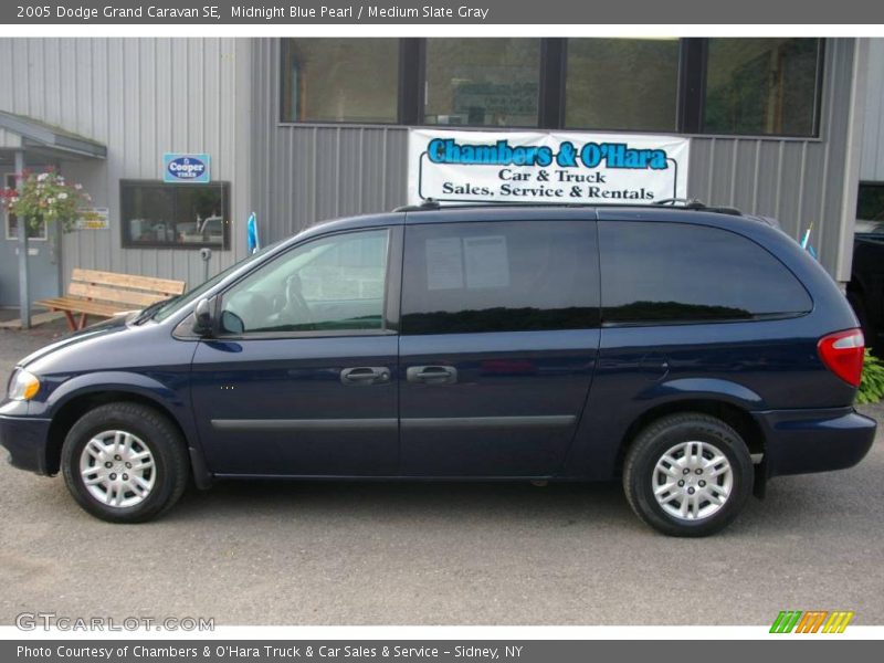 Midnight Blue Pearl / Medium Slate Gray 2005 Dodge Grand Caravan SE