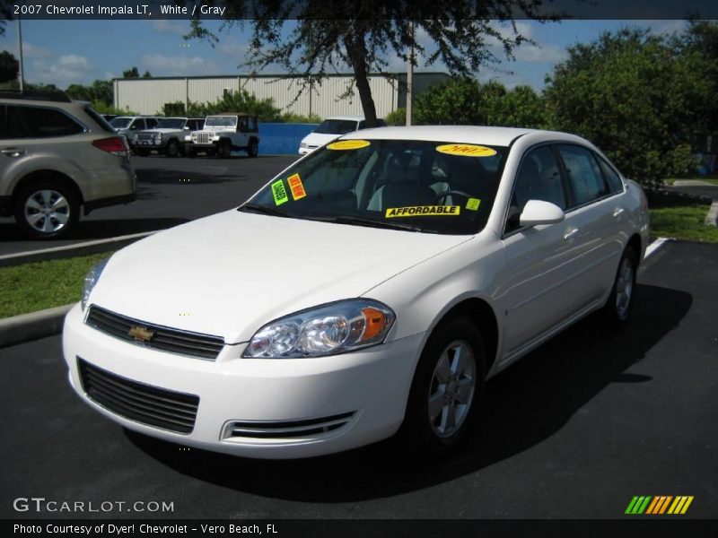 White / Gray 2007 Chevrolet Impala LT