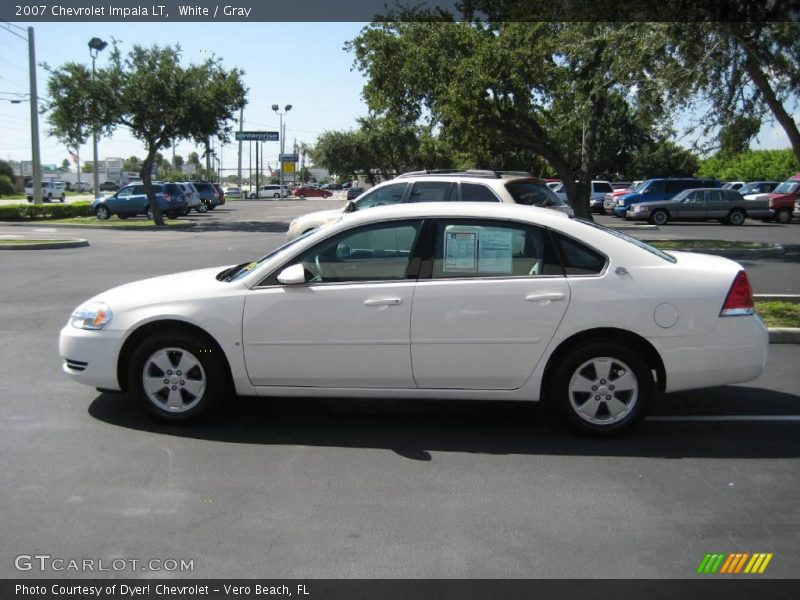 White / Gray 2007 Chevrolet Impala LT