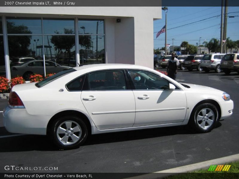 White / Gray 2007 Chevrolet Impala LT