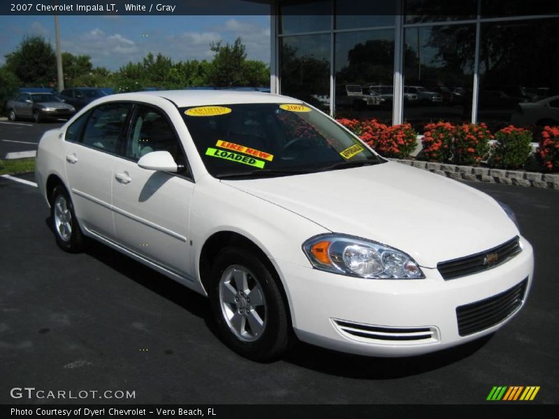 White / Gray 2007 Chevrolet Impala LT