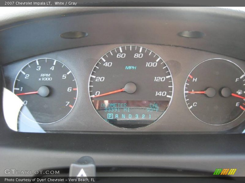 White / Gray 2007 Chevrolet Impala LT