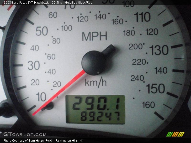 CD Silver Metallic / Black/Red 2003 Ford Focus SVT Hatchback