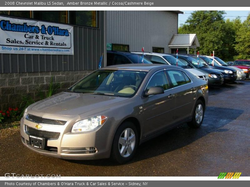 Amber Bronze Metallic / Cocoa/Cashmere Beige 2008 Chevrolet Malibu LS Sedan