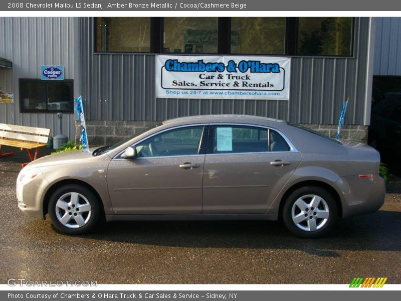 Amber Bronze Metallic / Cocoa/Cashmere Beige 2008 Chevrolet Malibu LS Sedan