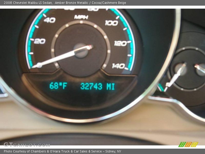 Amber Bronze Metallic / Cocoa/Cashmere Beige 2008 Chevrolet Malibu LS Sedan