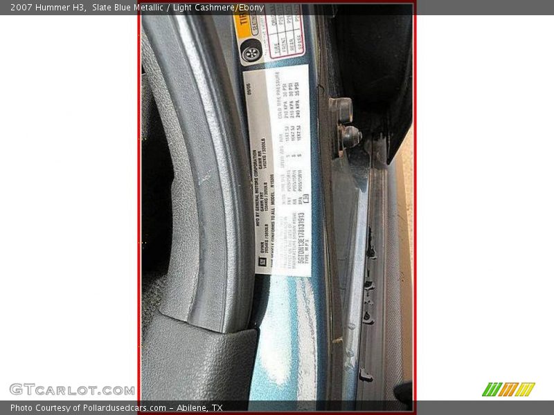 Slate Blue Metallic / Light Cashmere/Ebony 2007 Hummer H3