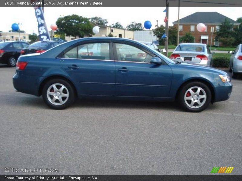 Aquamarine Pearl / Beige 2006 Hyundai Sonata LX V6