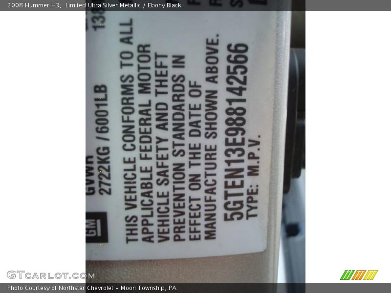 Limited Ultra Silver Metallic / Ebony Black 2008 Hummer H3