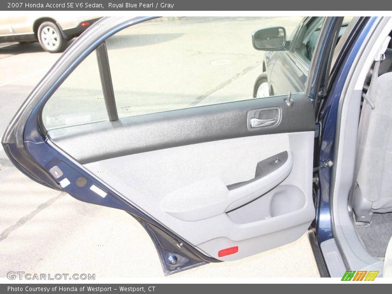 Royal Blue Pearl / Gray 2007 Honda Accord SE V6 Sedan