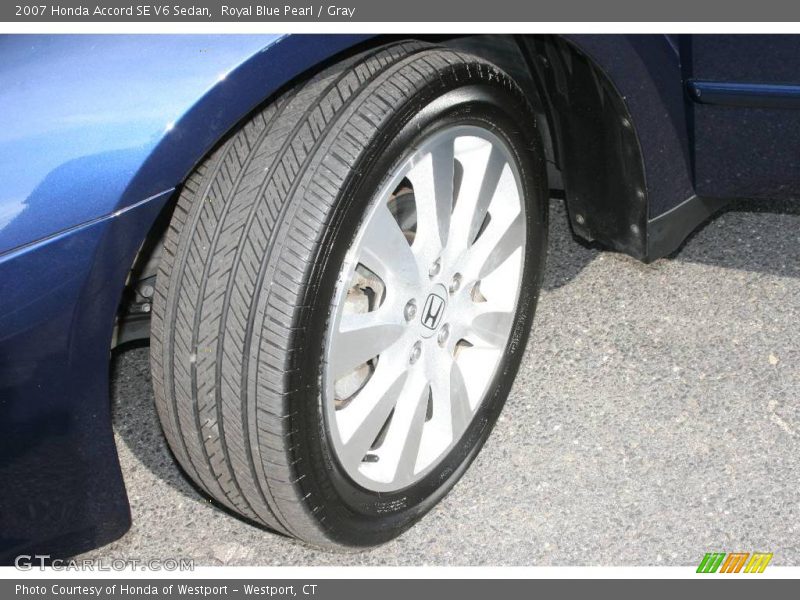 Royal Blue Pearl / Gray 2007 Honda Accord SE V6 Sedan