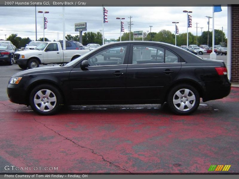 Ebony Black / Gray 2007 Hyundai Sonata GLS