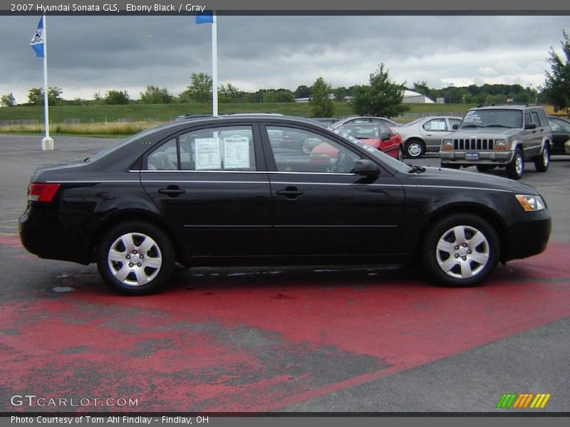 Ebony Black / Gray 2007 Hyundai Sonata GLS