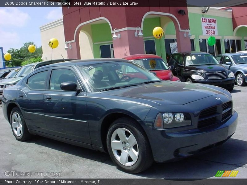 Steel Blue Metallic / Dark Slate Gray 2008 Dodge Charger Police Package