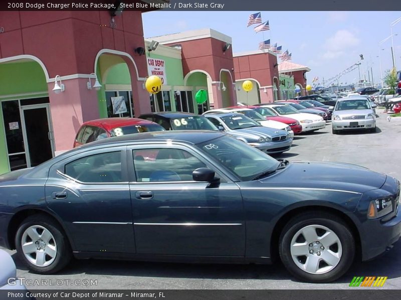 Steel Blue Metallic / Dark Slate Gray 2008 Dodge Charger Police Package