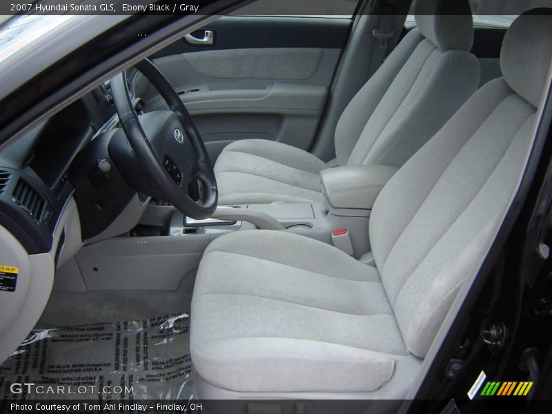 Ebony Black / Gray 2007 Hyundai Sonata GLS