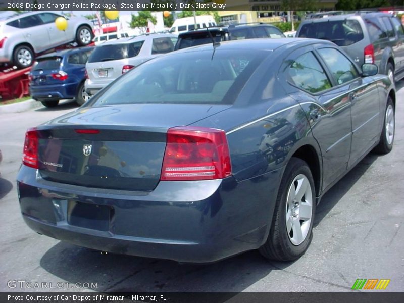 Steel Blue Metallic / Dark Slate Gray 2008 Dodge Charger Police Package