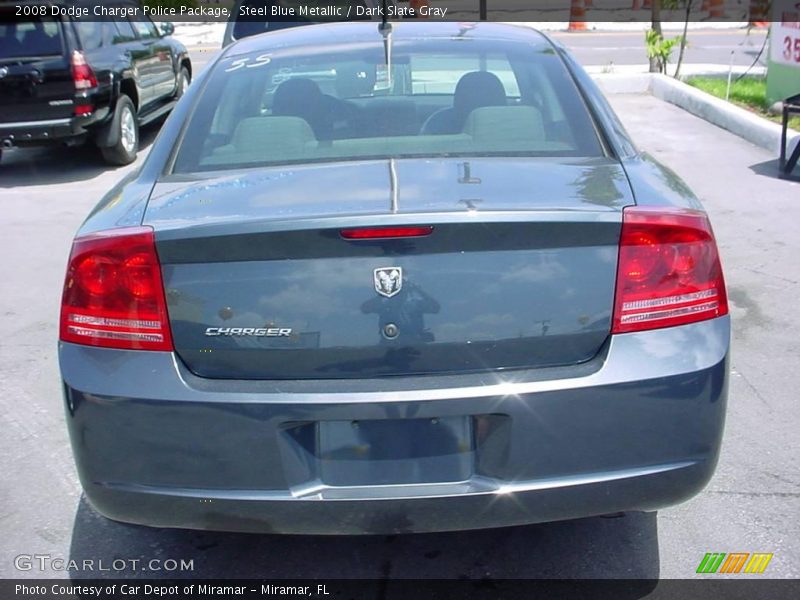 Steel Blue Metallic / Dark Slate Gray 2008 Dodge Charger Police Package