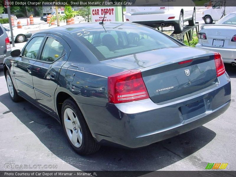 Steel Blue Metallic / Dark Slate Gray 2008 Dodge Charger Police Package