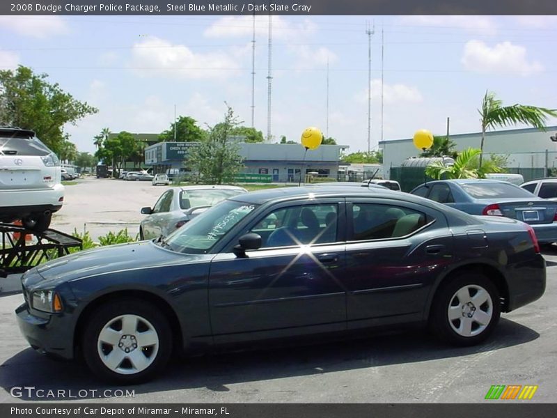 Steel Blue Metallic / Dark Slate Gray 2008 Dodge Charger Police Package
