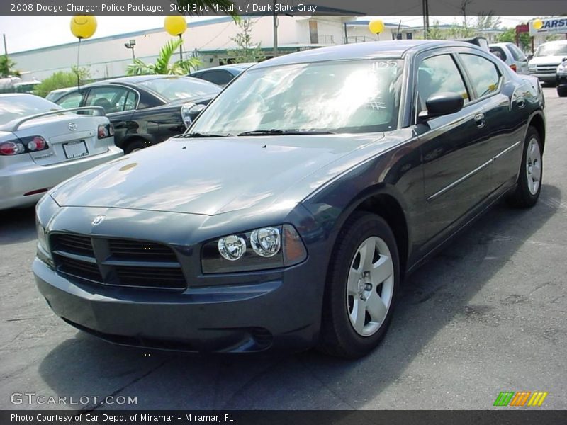 Steel Blue Metallic / Dark Slate Gray 2008 Dodge Charger Police Package