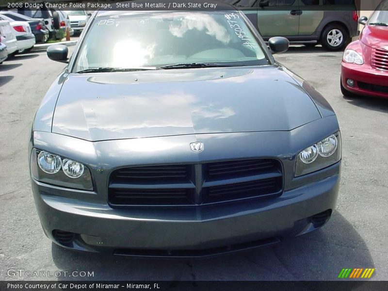Steel Blue Metallic / Dark Slate Gray 2008 Dodge Charger Police Package