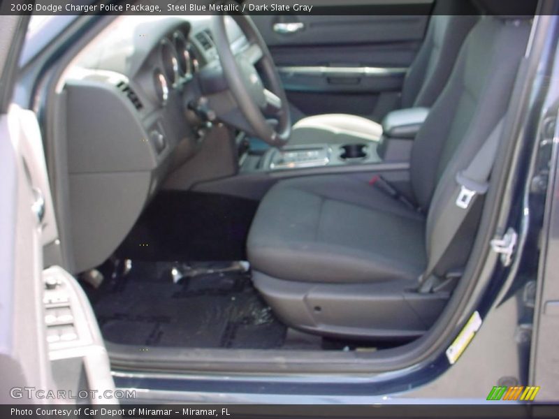 Steel Blue Metallic / Dark Slate Gray 2008 Dodge Charger Police Package