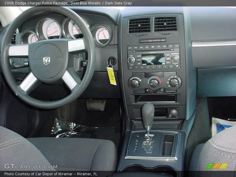 Steel Blue Metallic / Dark Slate Gray 2008 Dodge Charger Police Package