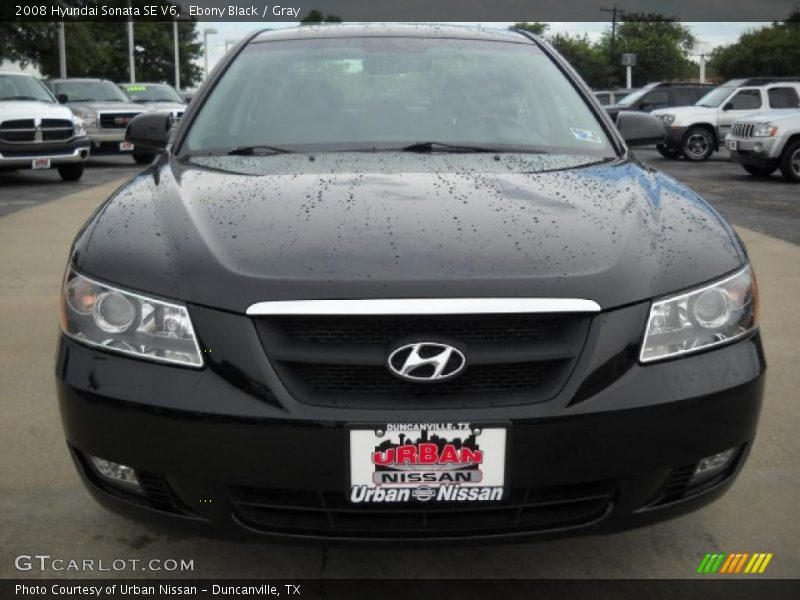 Ebony Black / Gray 2008 Hyundai Sonata SE V6