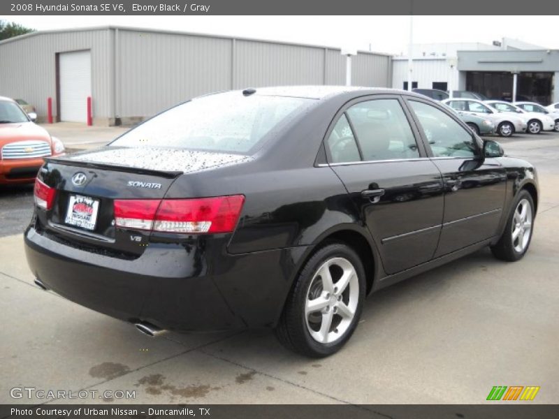 Ebony Black / Gray 2008 Hyundai Sonata SE V6