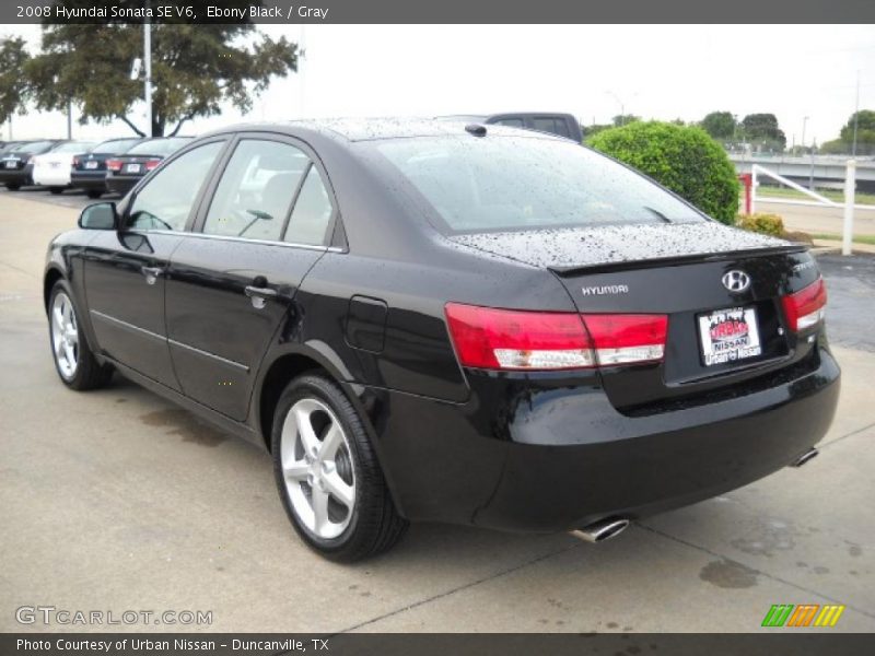 Ebony Black / Gray 2008 Hyundai Sonata SE V6