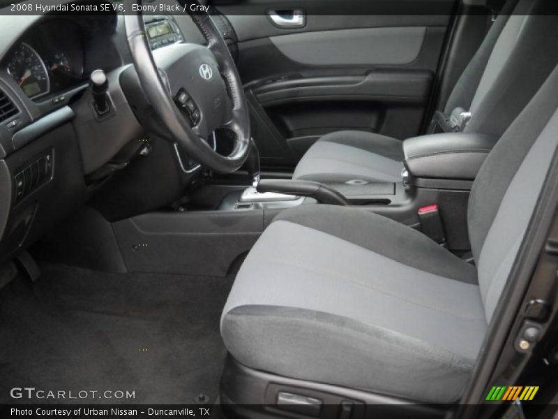 Ebony Black / Gray 2008 Hyundai Sonata SE V6