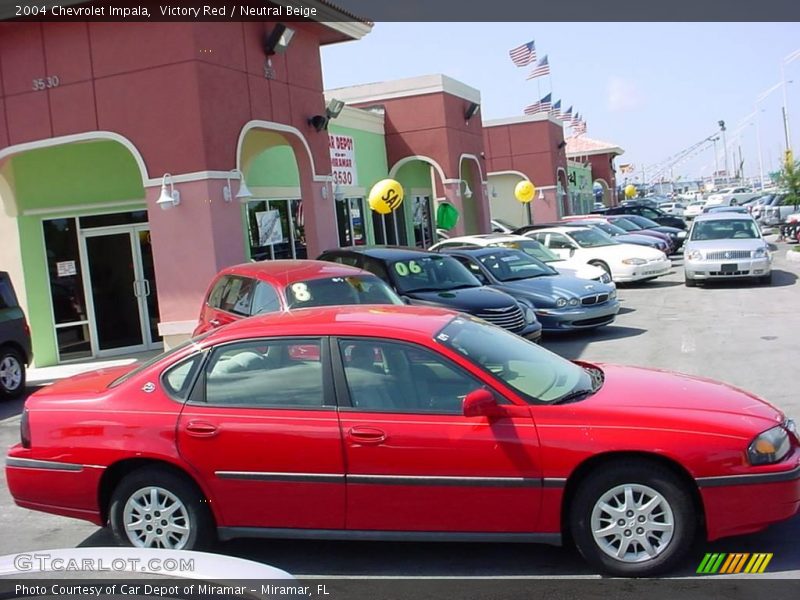 Victory Red / Neutral Beige 2004 Chevrolet Impala
