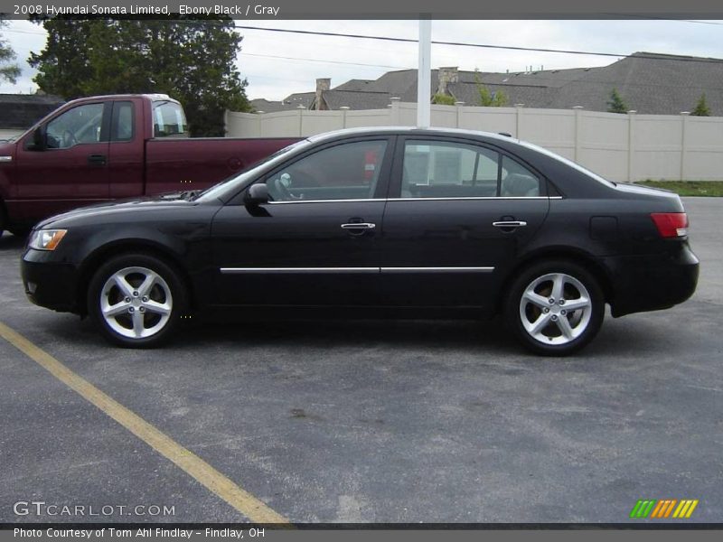 Ebony Black / Gray 2008 Hyundai Sonata Limited
